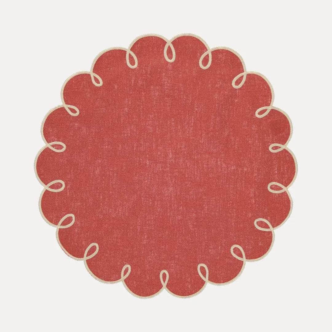 Lisboa Placemat, Terracotta with Off-White