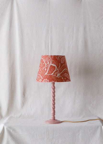 Staffordshire Empire Shade in Rust and Pink Large