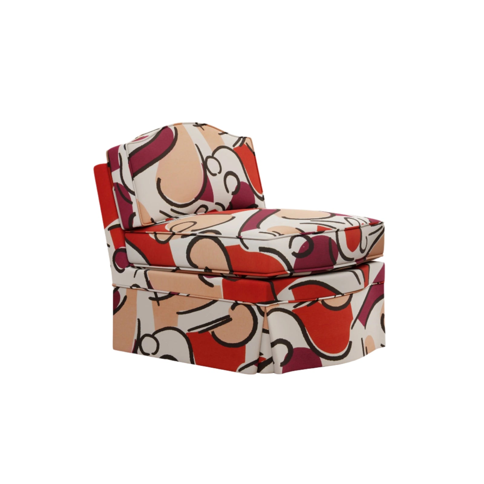 Felix Slipper Chair, Grenadine