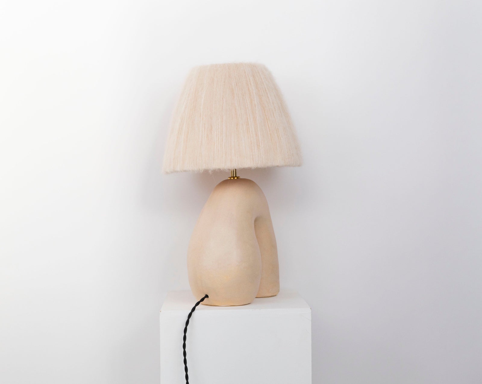 Big 'Opposée' Table Lamp - Satin Cream