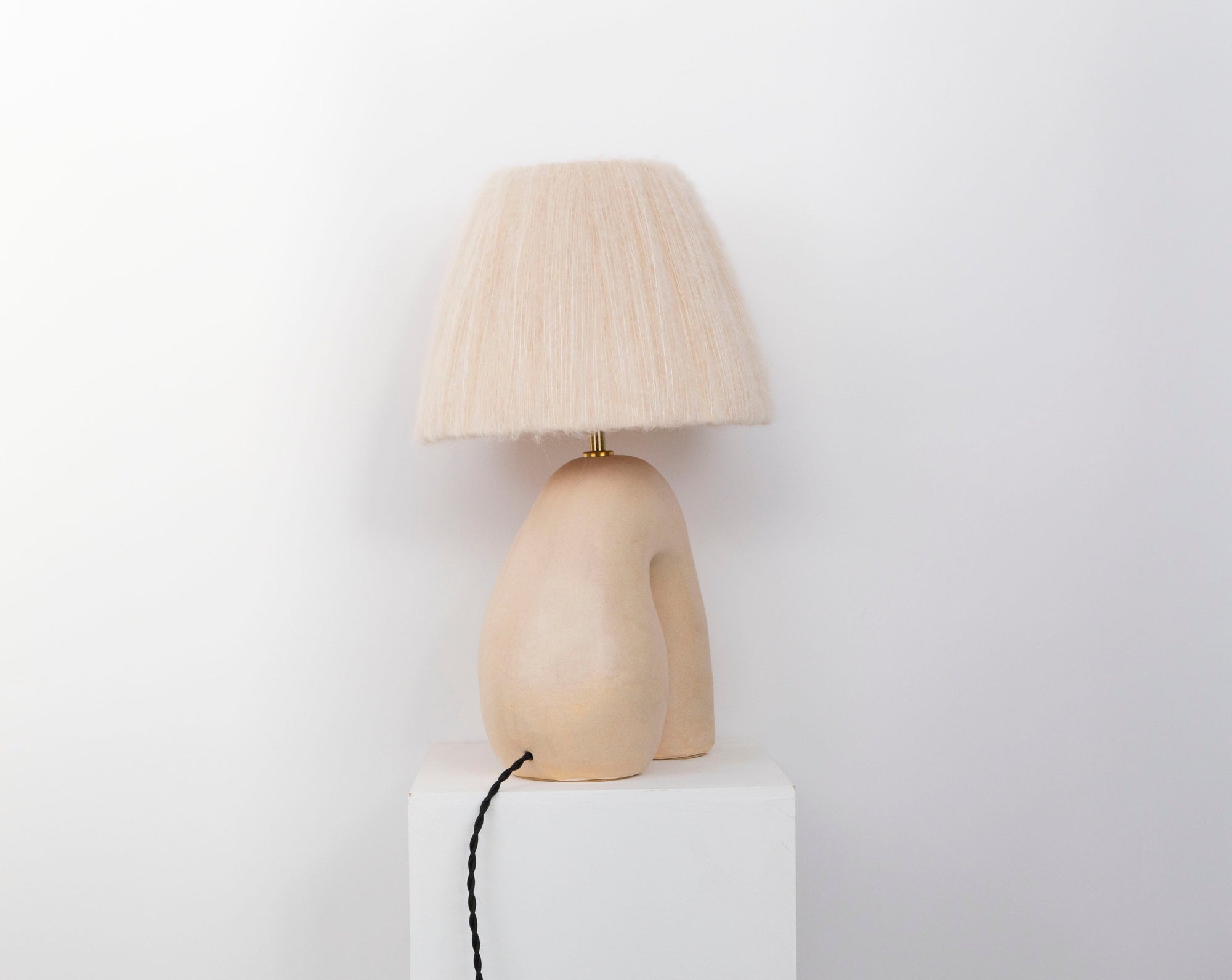Big 'Opposée' Table Lamp - Satin Cream