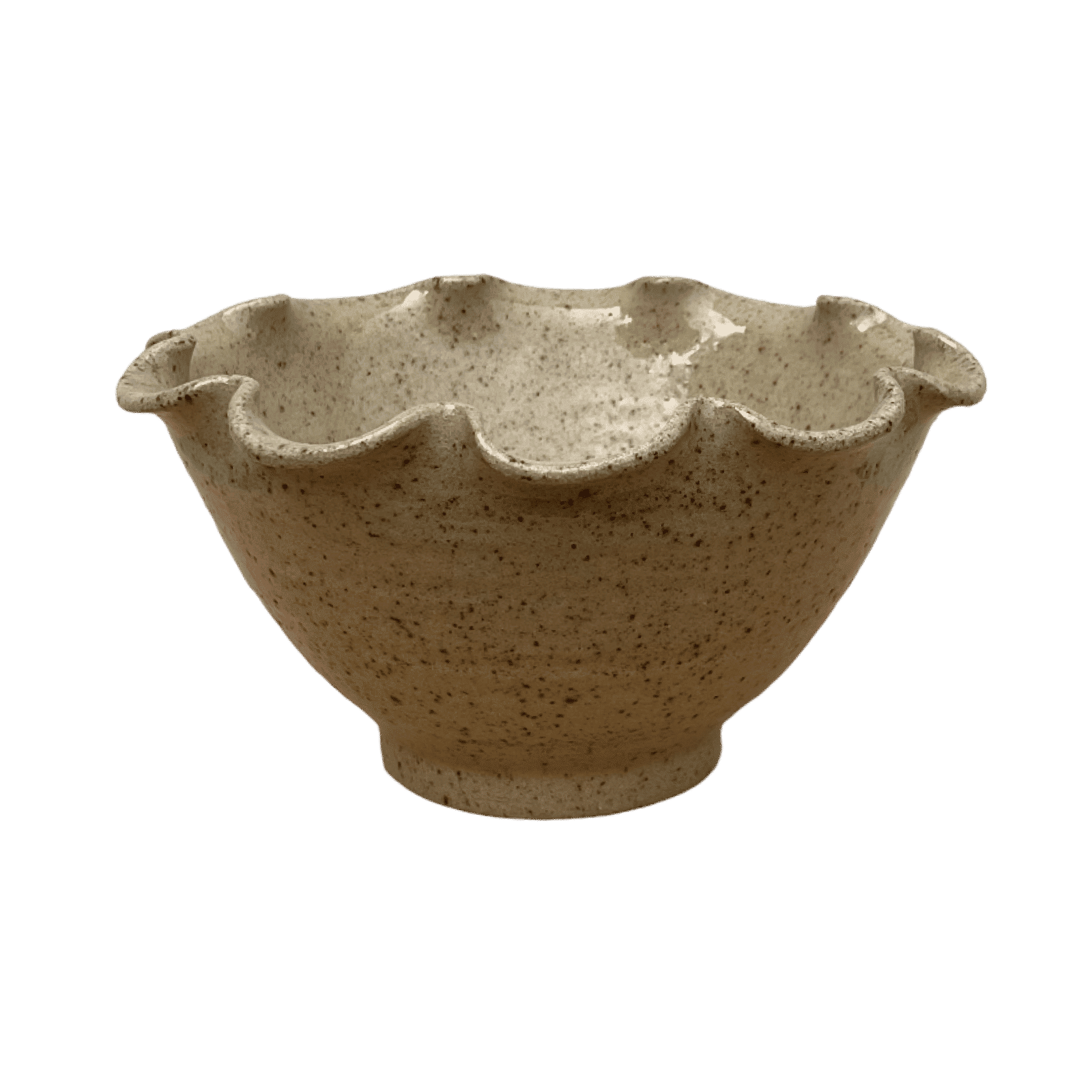 Frilly Stoneware Bowl