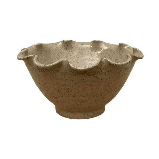 Frilly Stoneware Bowl