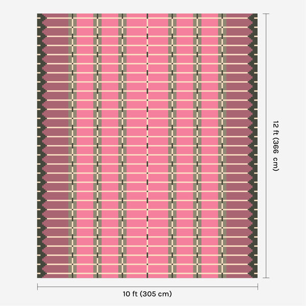 Corbie Flatweave Rug - Pink Azalea