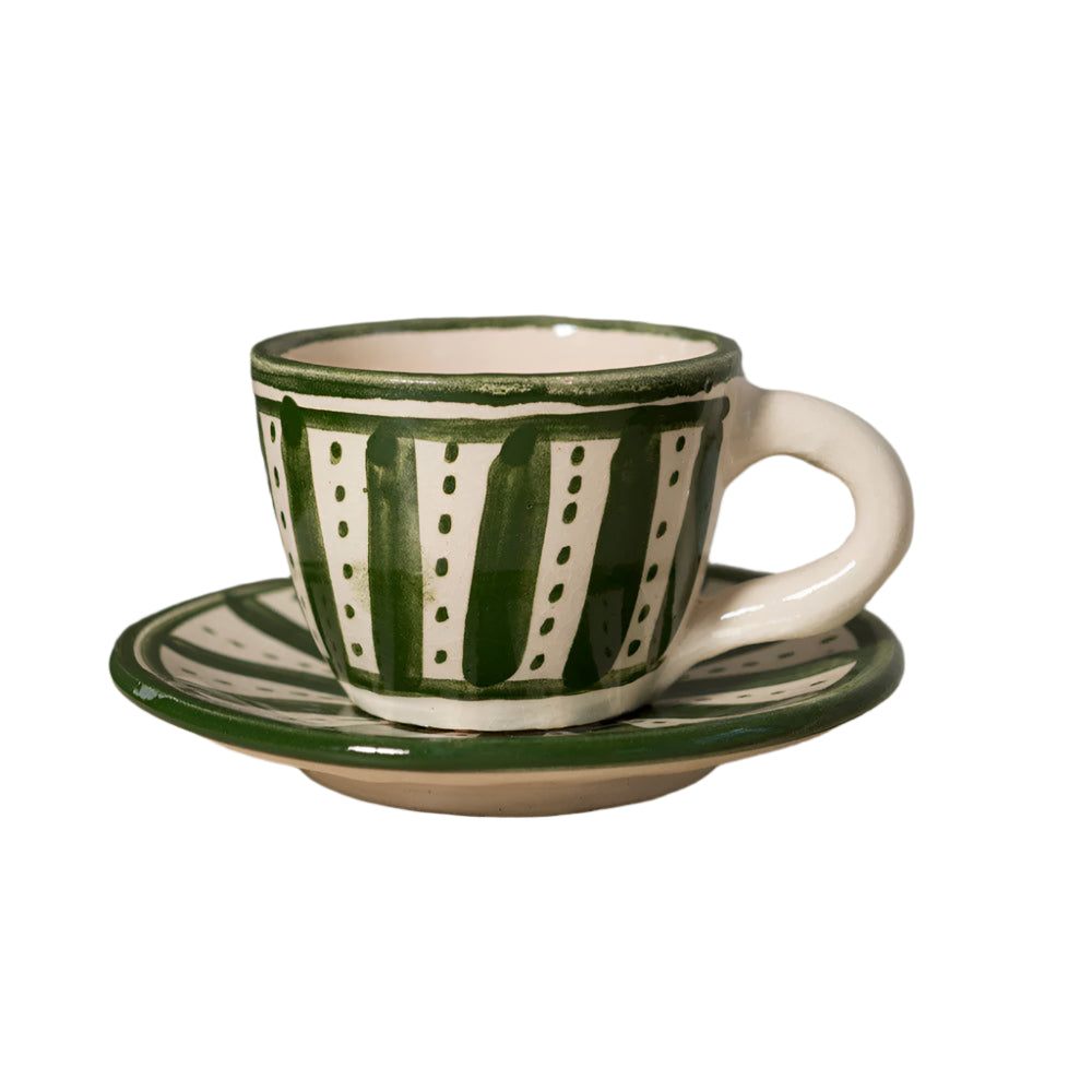 Green Safi Coffee Cup and Saucer