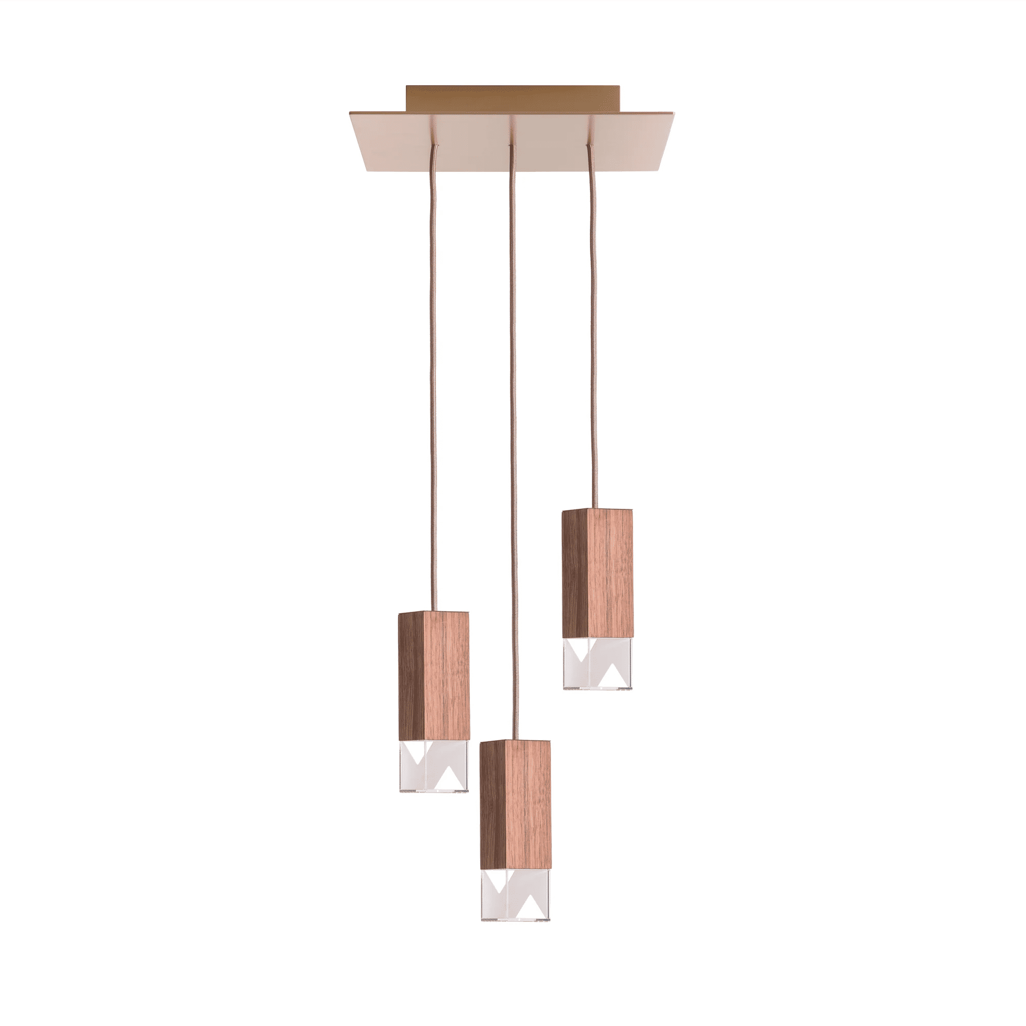 Lamp/One Wood Trio Ceiling Light