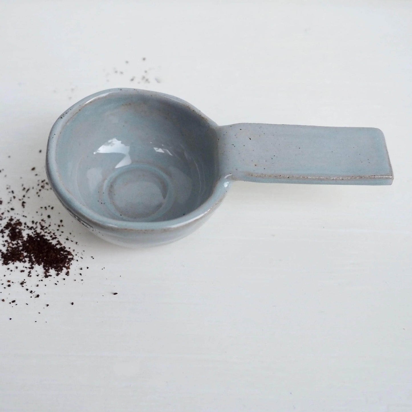 Handmade Powder Blue Pottery Coffee Scoop