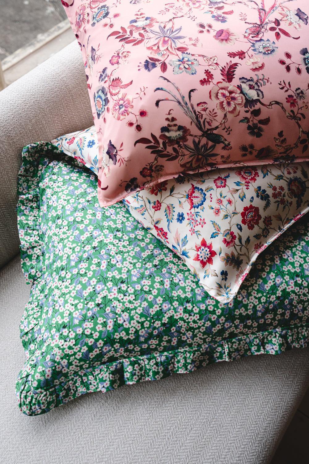 Silk Pillowcase Made With Liberty Fabric Jannah Dusky Pink