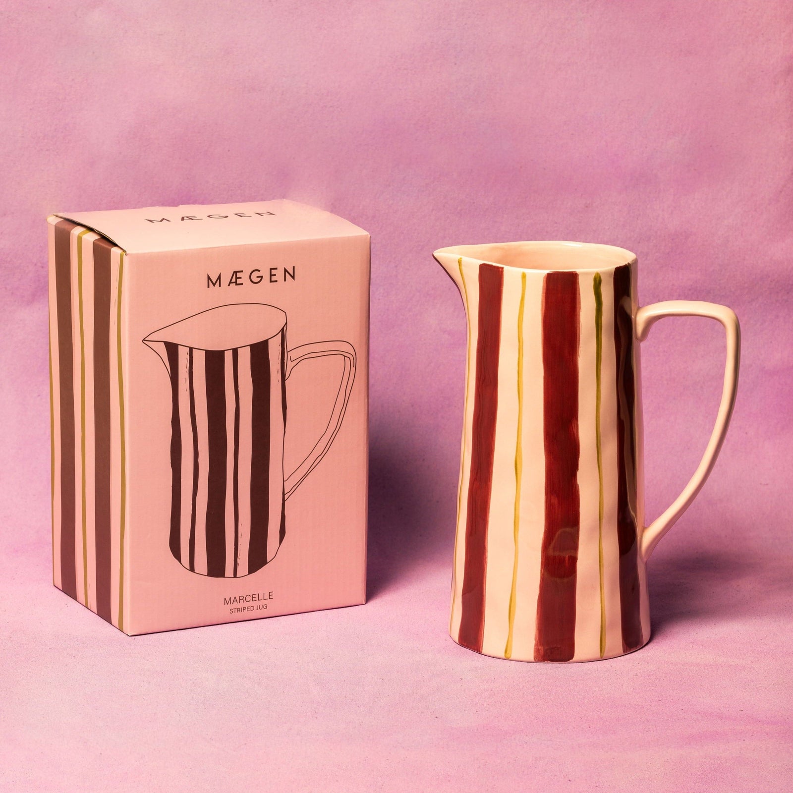 Pink/ Burgundy Jug