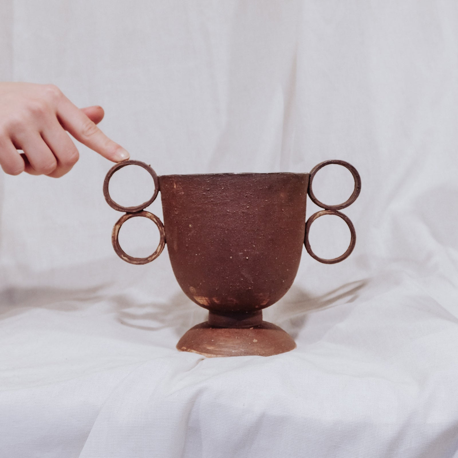Jackie - Reddish Brown Wild Clay Edition - Goblet/Vase