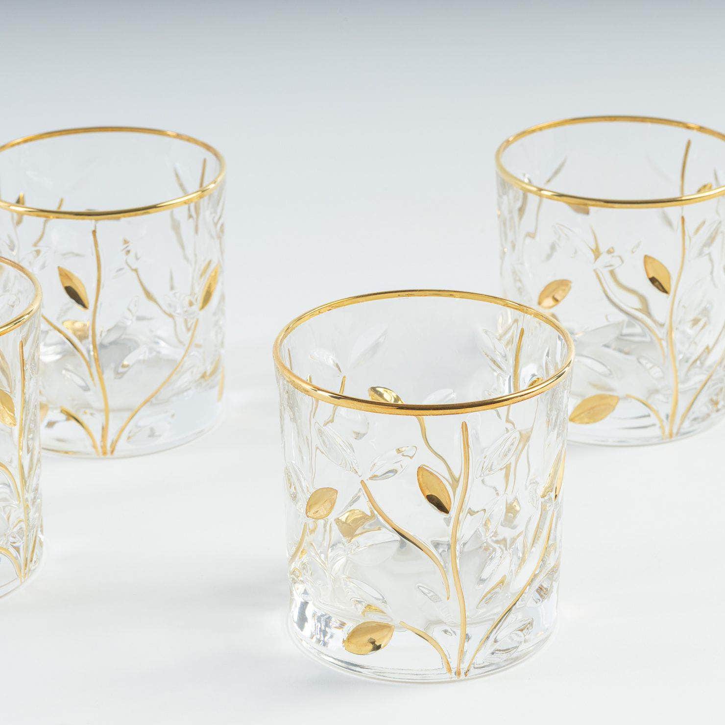 Crystal Gold Glasses - Set of 2