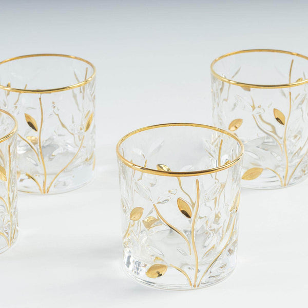 Crystal Gold Glasses - Set of 2