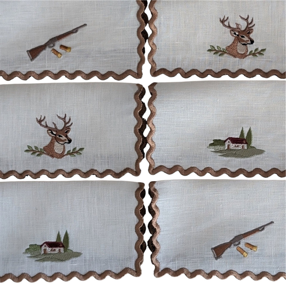 COUNTRY - Countrylife Embroidered Cocktail Napkins Set (set of 6)