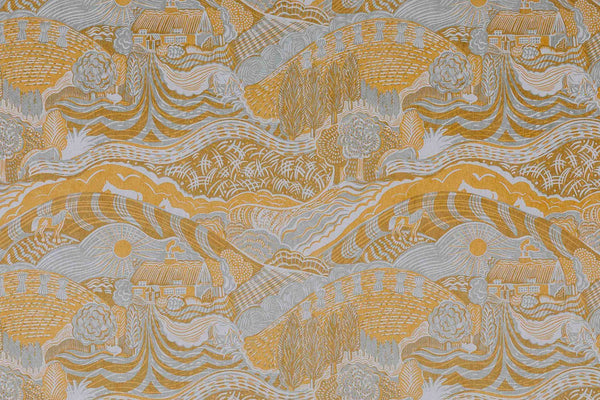 The Plough Wallpaper in Grey and Gold