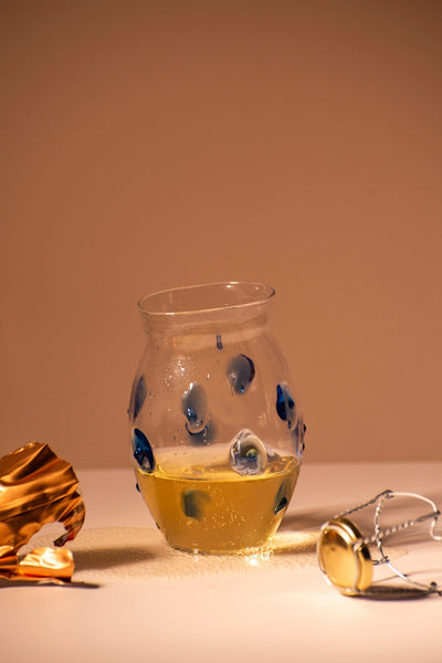 Blue Prickly Glass (Set of 4)