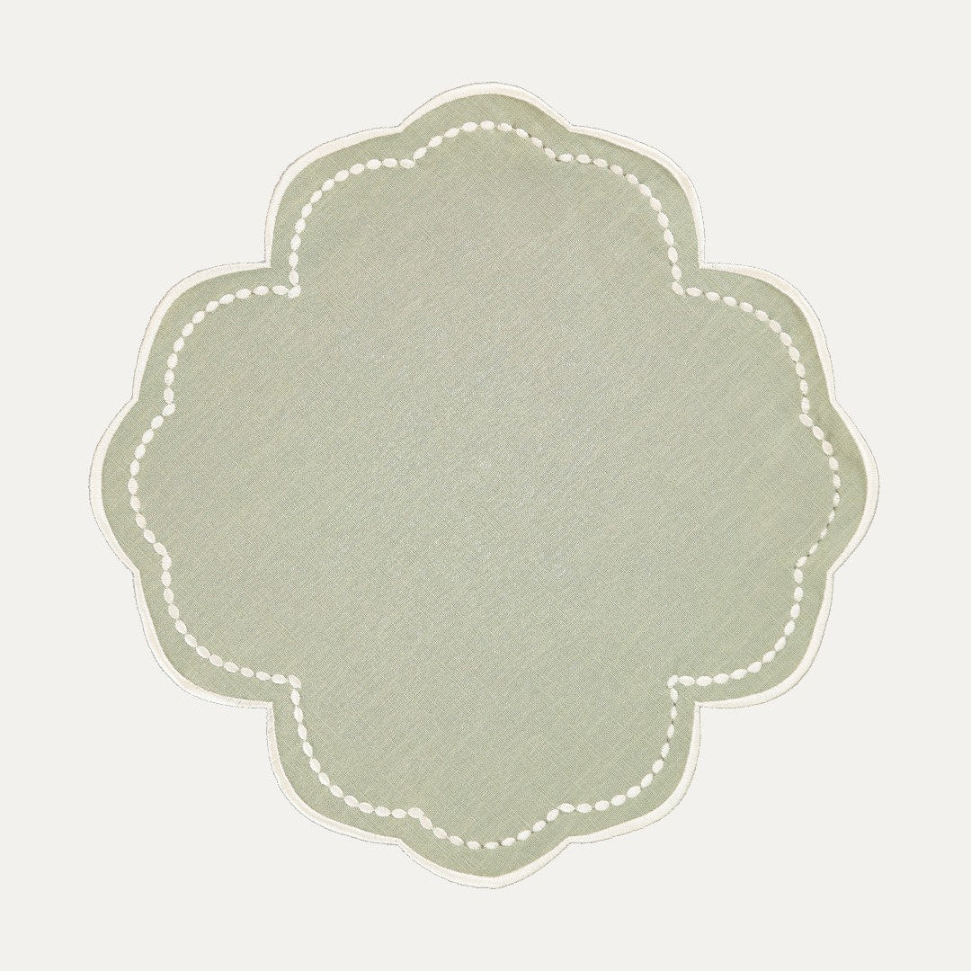 Mimosa Placemat – Green and White