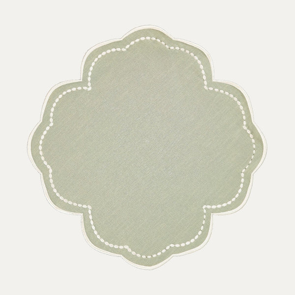 Mimosa Placemat – Green and White