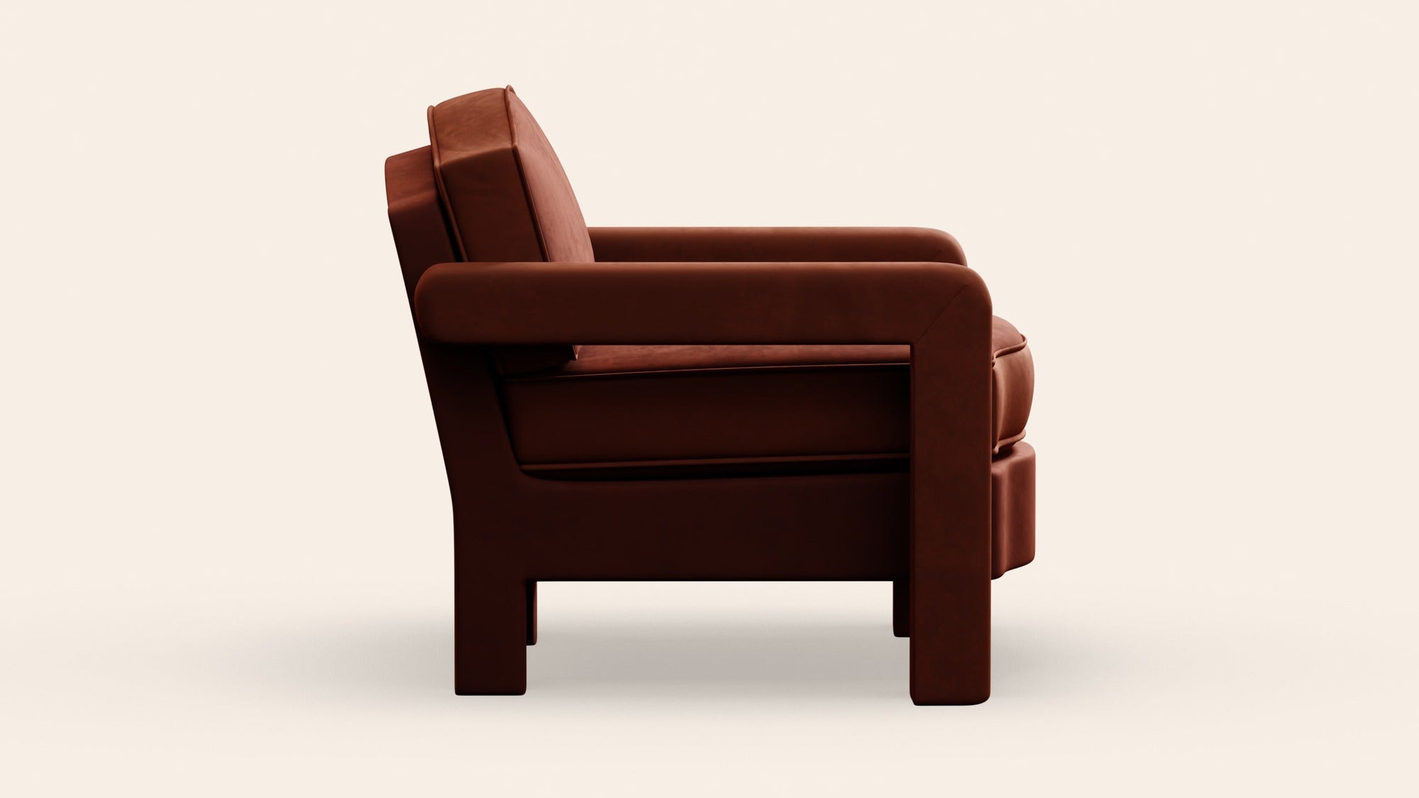 Elio Armchair, Cinnamon Velvet