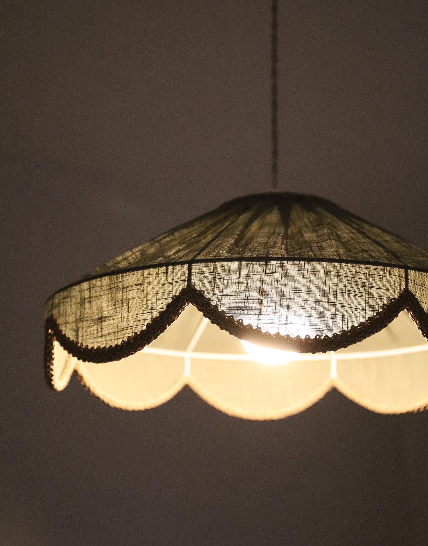Cosette 'Powdered Sage' Solid Color Floral Shaped Pendant Light