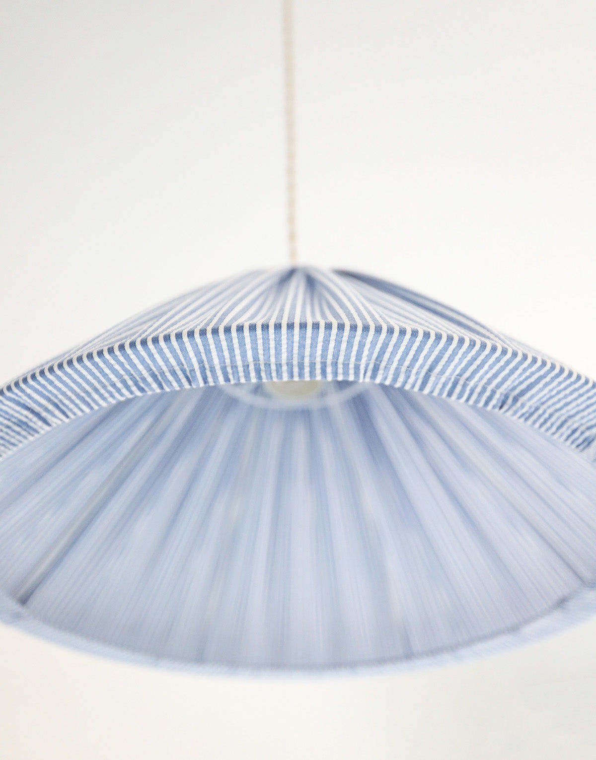 Malala "Marina" Conical Pendant Light with Fine Stripes