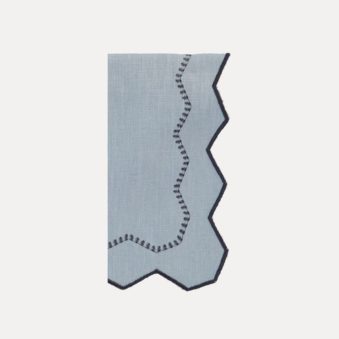 Alba Linen Napkin in Blue and Grey