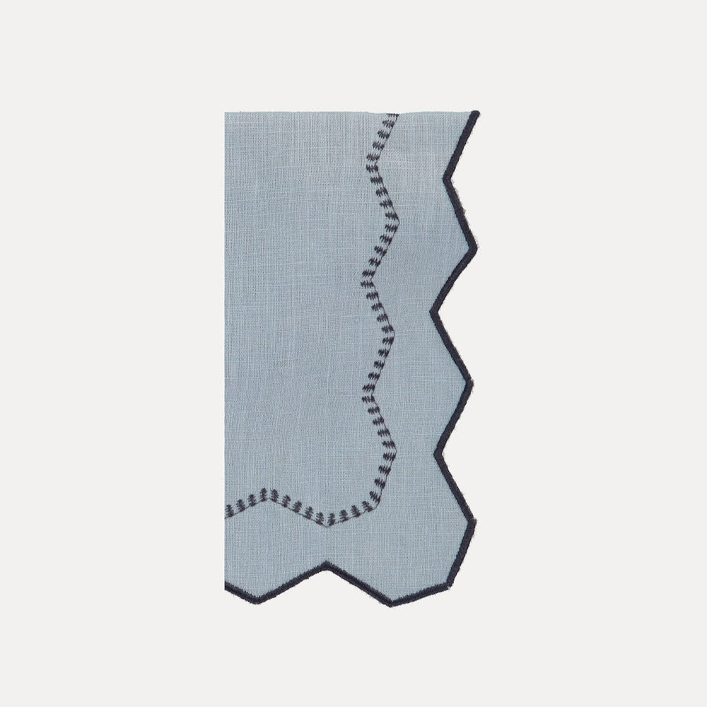 Alba Linen Napkin in Blue and Grey