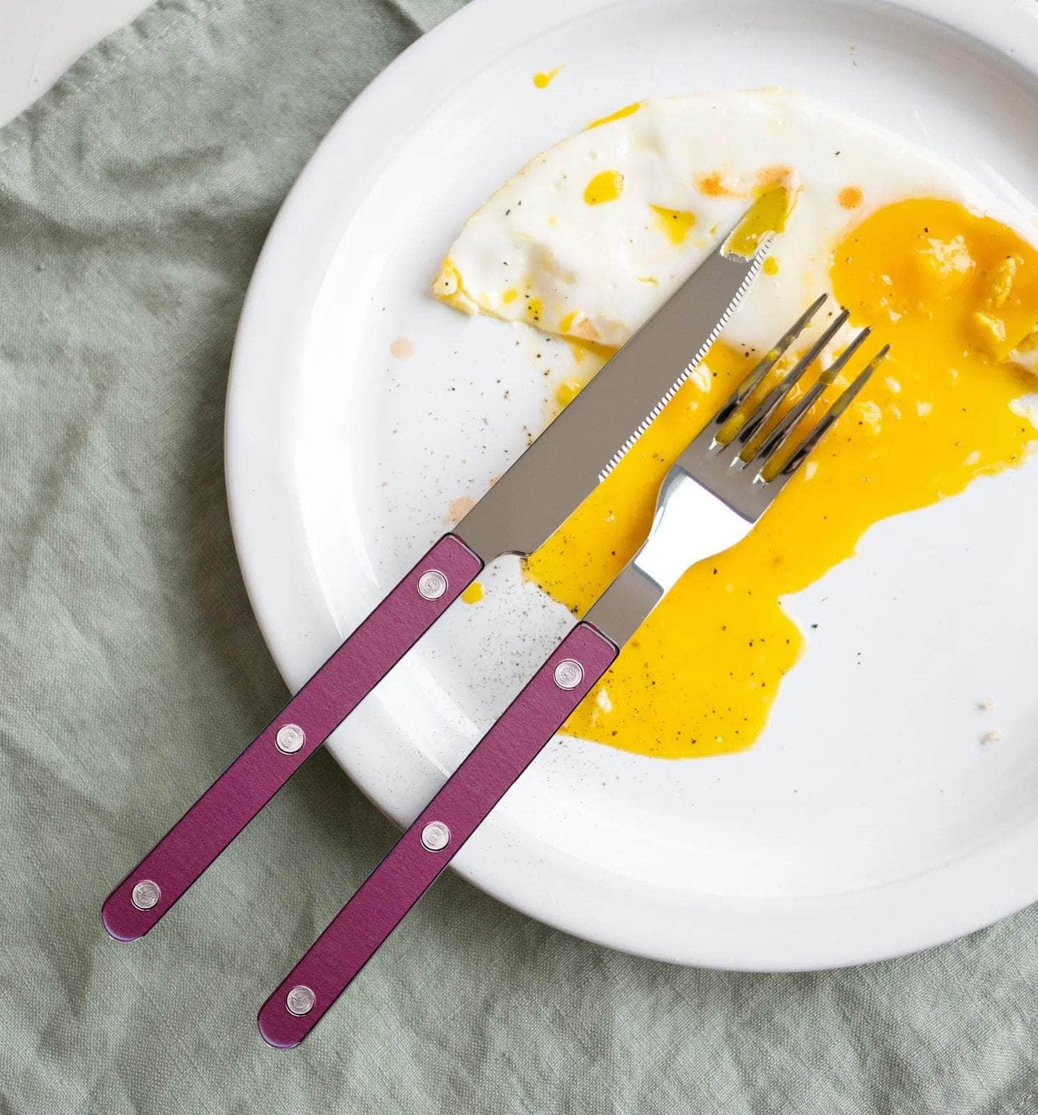 Bistrot Pearly 5pc Cutlery Set, Aubergine