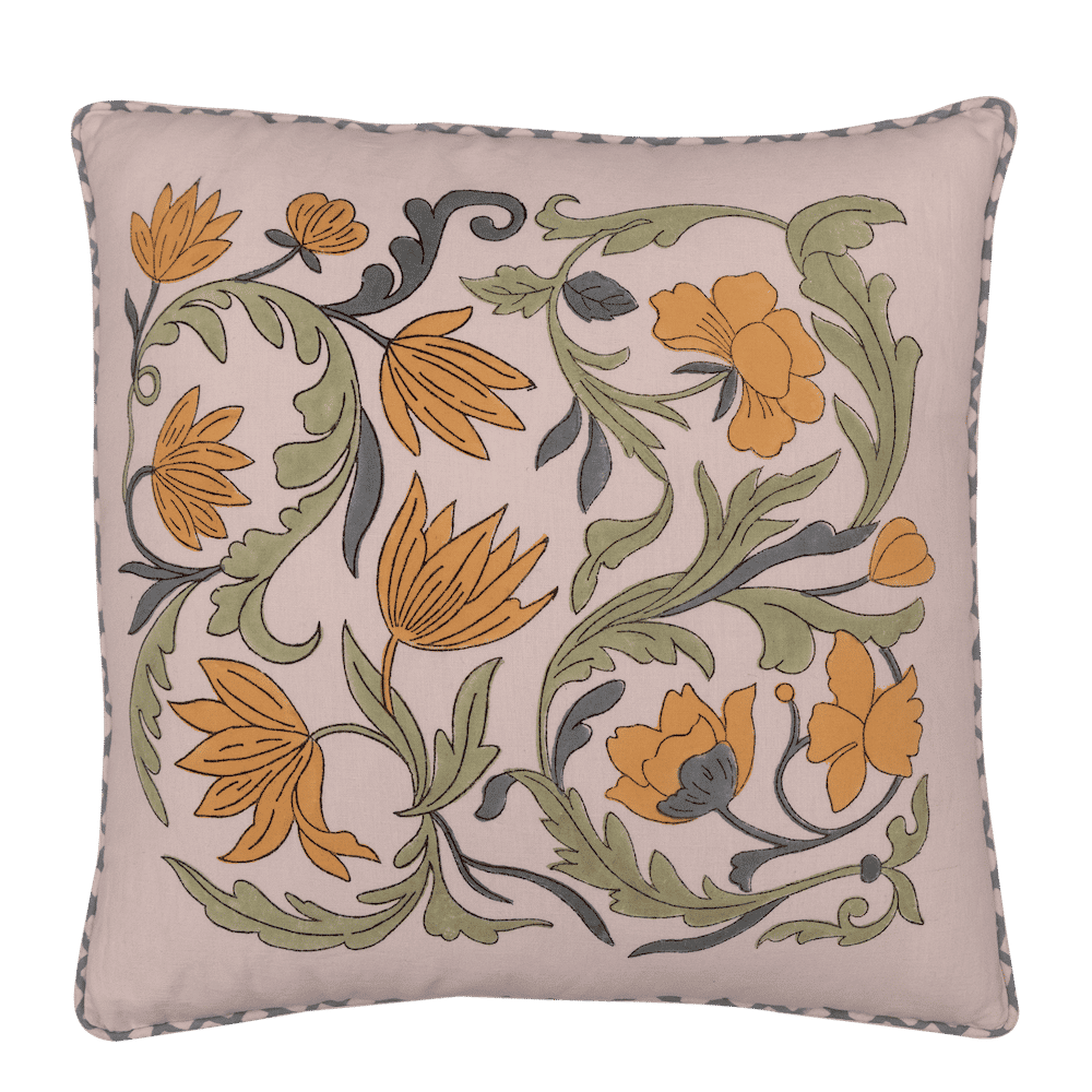 Block Printed Interior Pillow Cover – 20x20 in