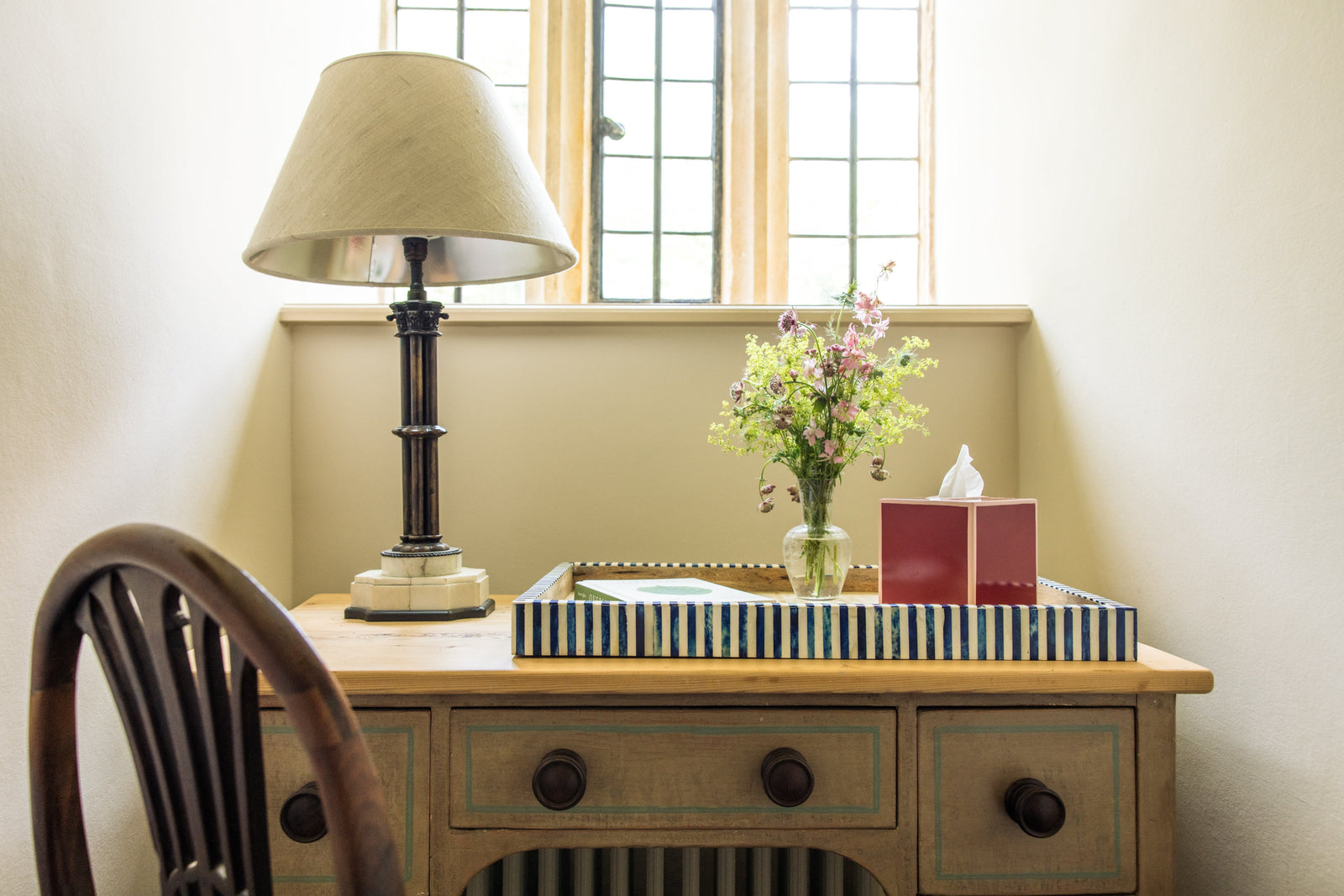 Tissue Box Cover | Ruby Red and Rose Pink
