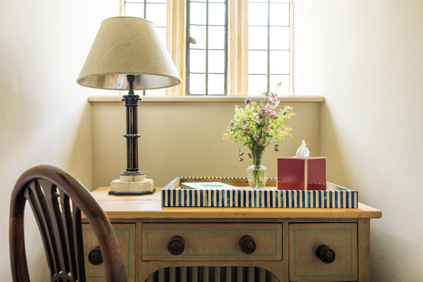 Tissue Box Cover | Ruby Red and Rose Pink