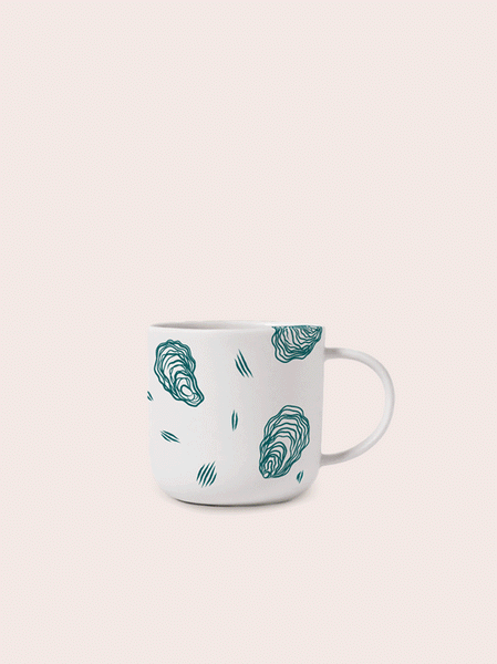 Oysters Set - Teal DIY Plate Sticker Decoration
