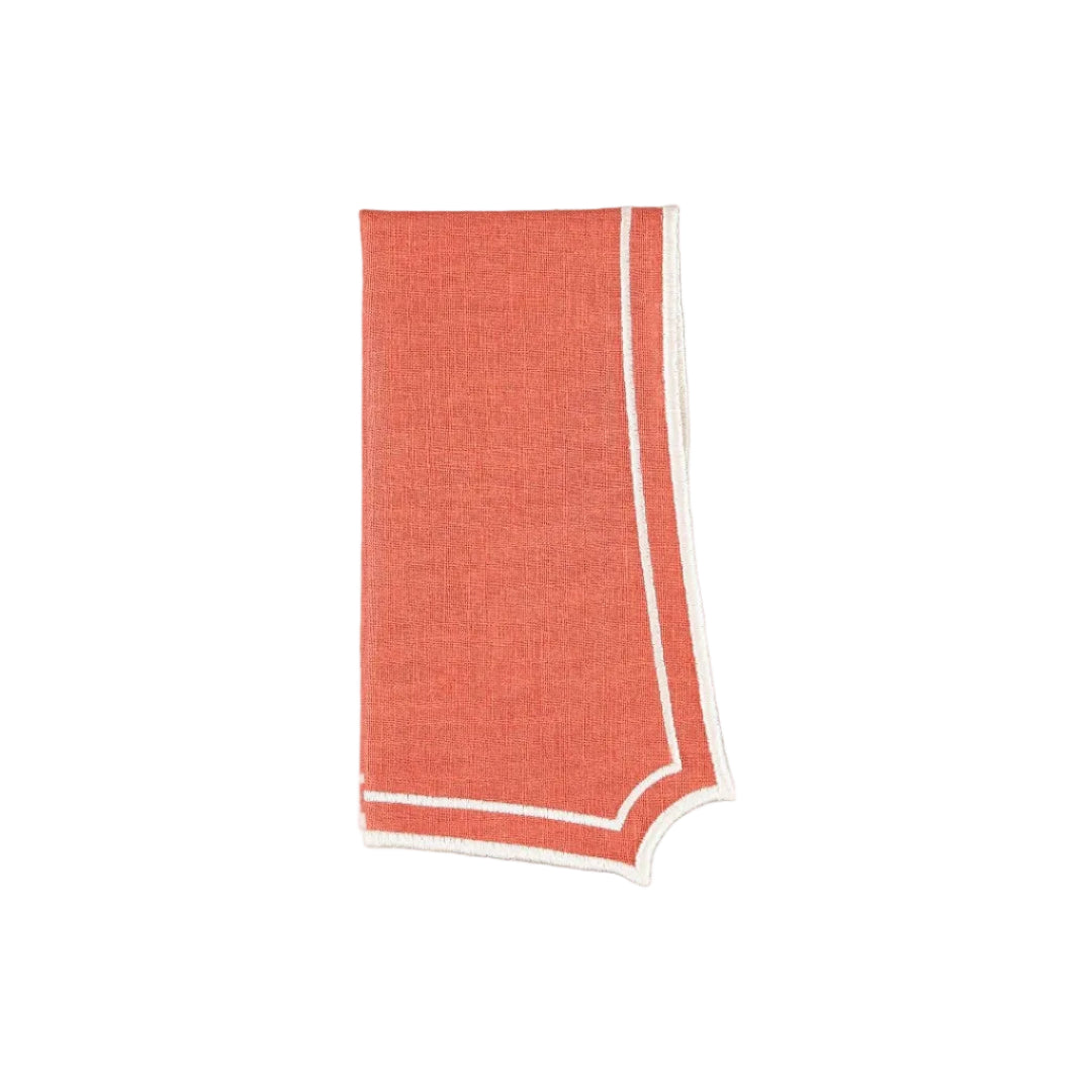 Sal Napkin, Terracotta with Champagne White
