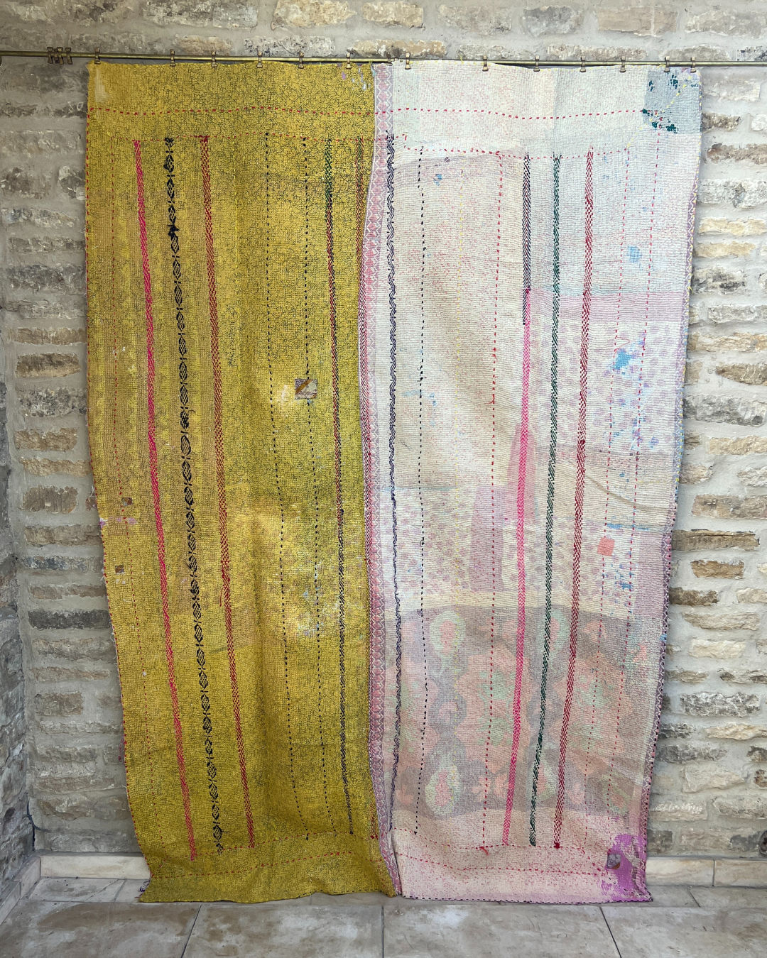Patchwork Kantha Quilt No. 056