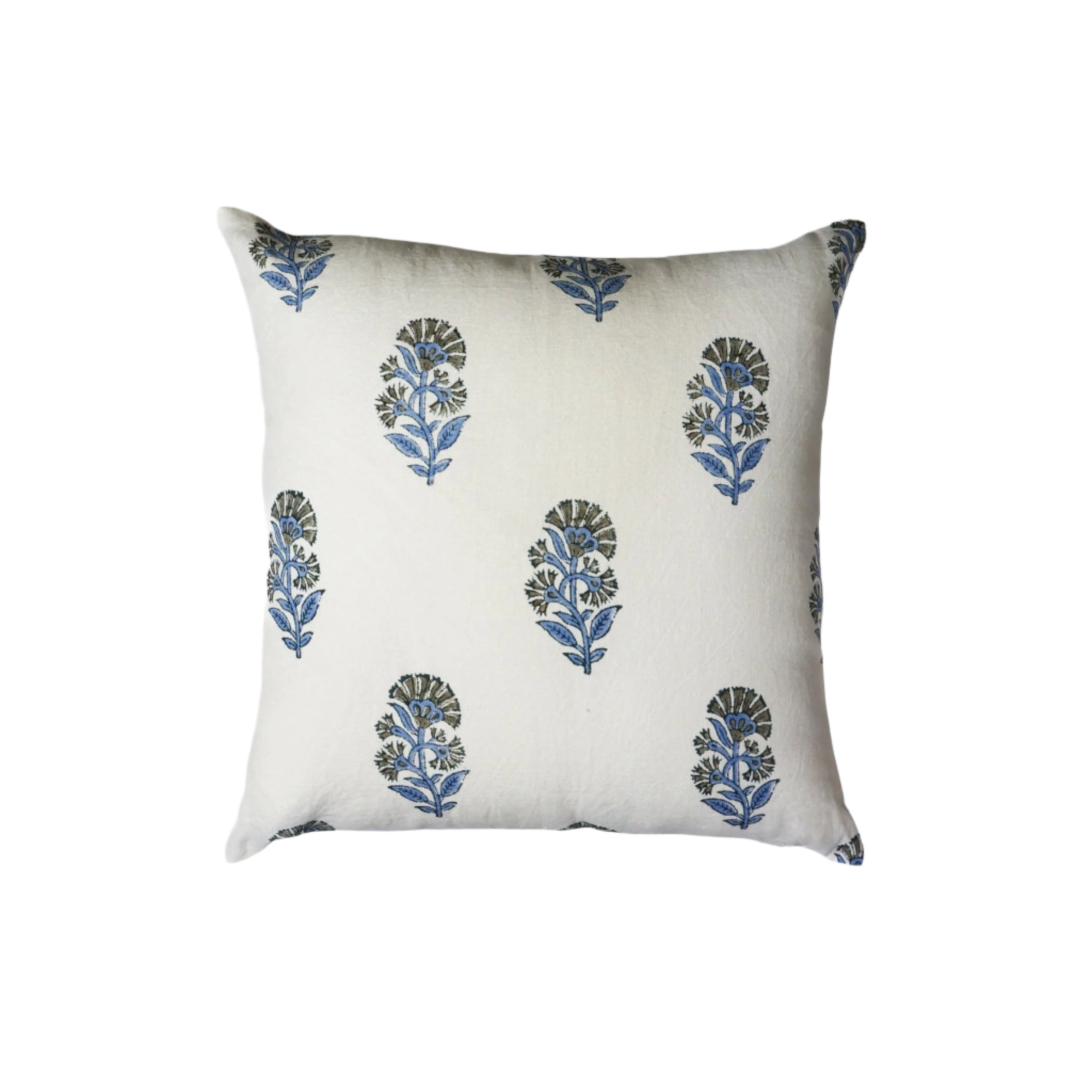 Begum Throw Pillow Cover - Cornflour Blue