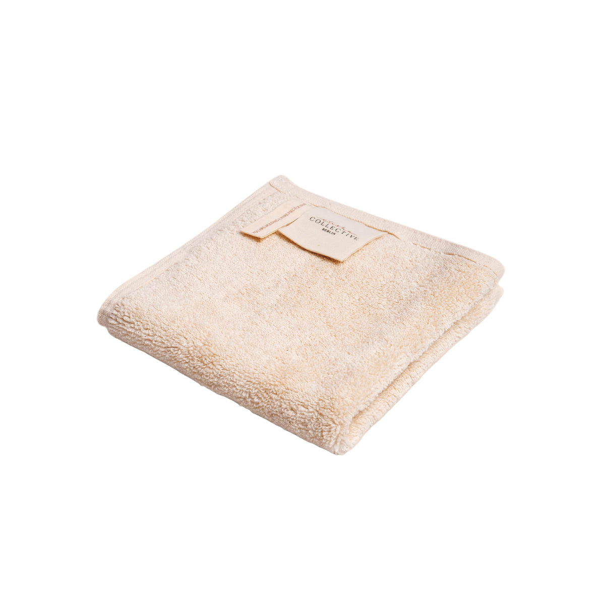 Plush & Bare Pure Cotton Face Cloth In Cream