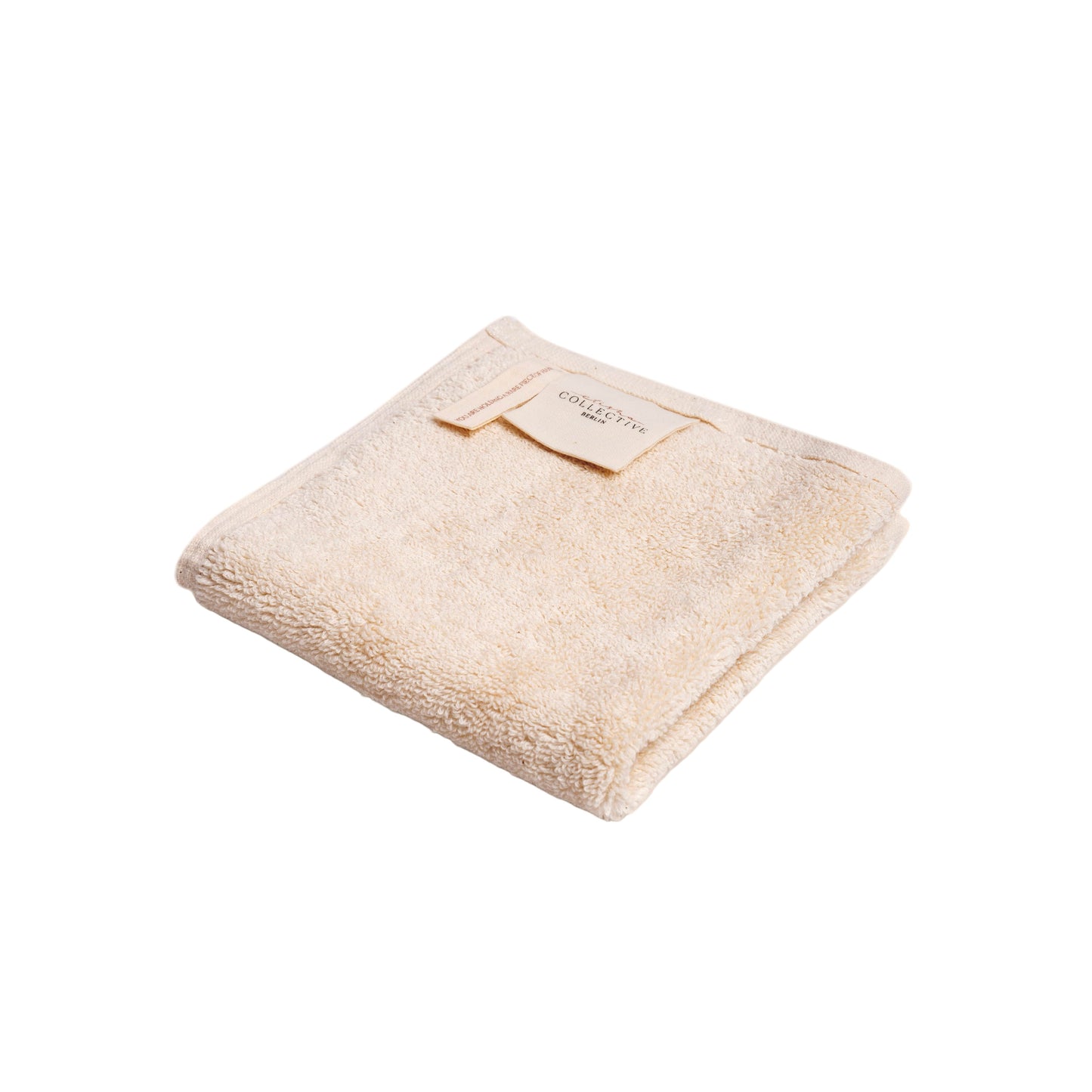 Plush & Bare Pure Cotton Face Cloth In Cream