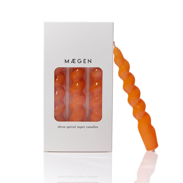 Spiral Taper Candle | Tangerine