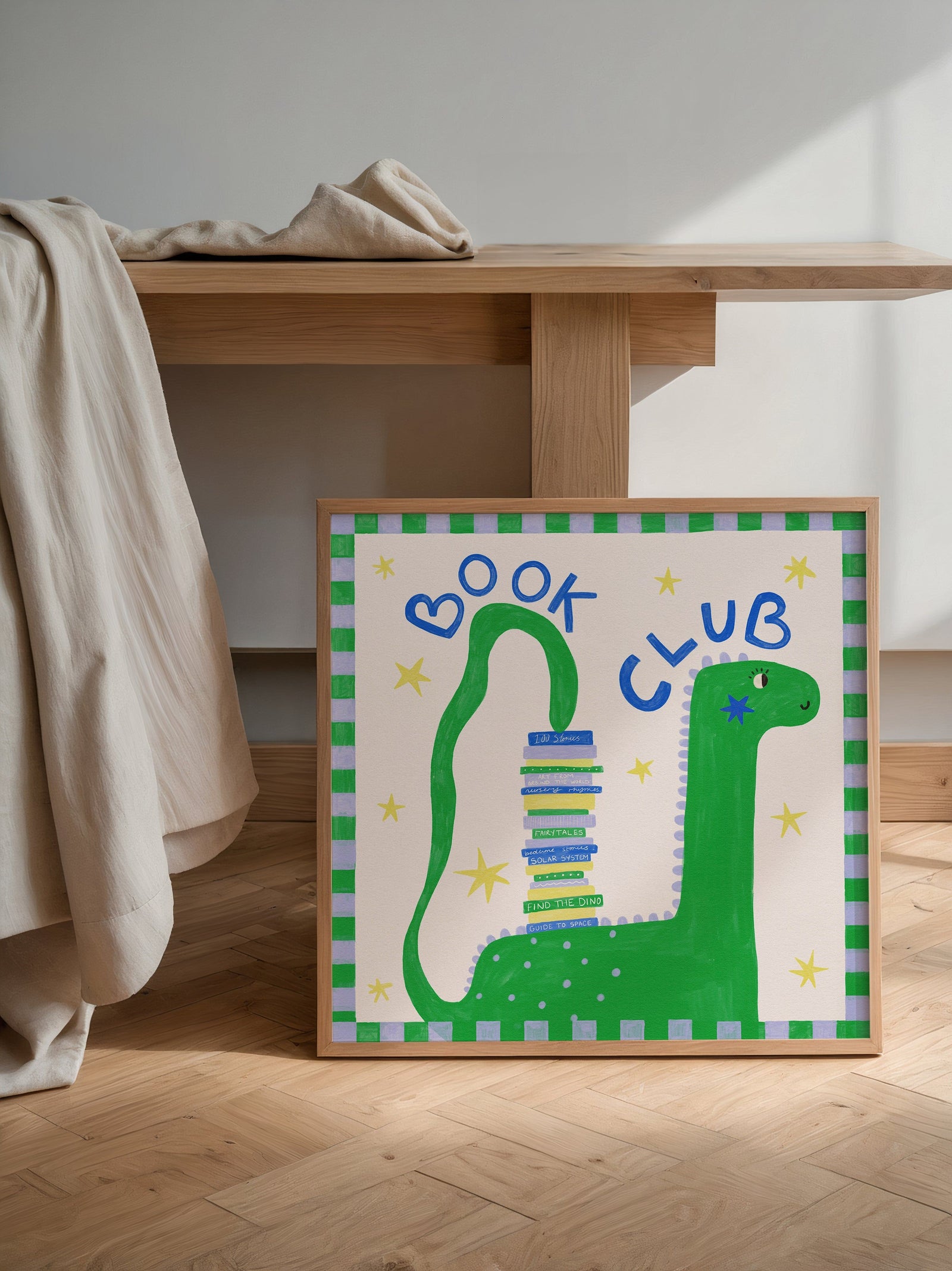 Book Club Dinosaur Kids Print