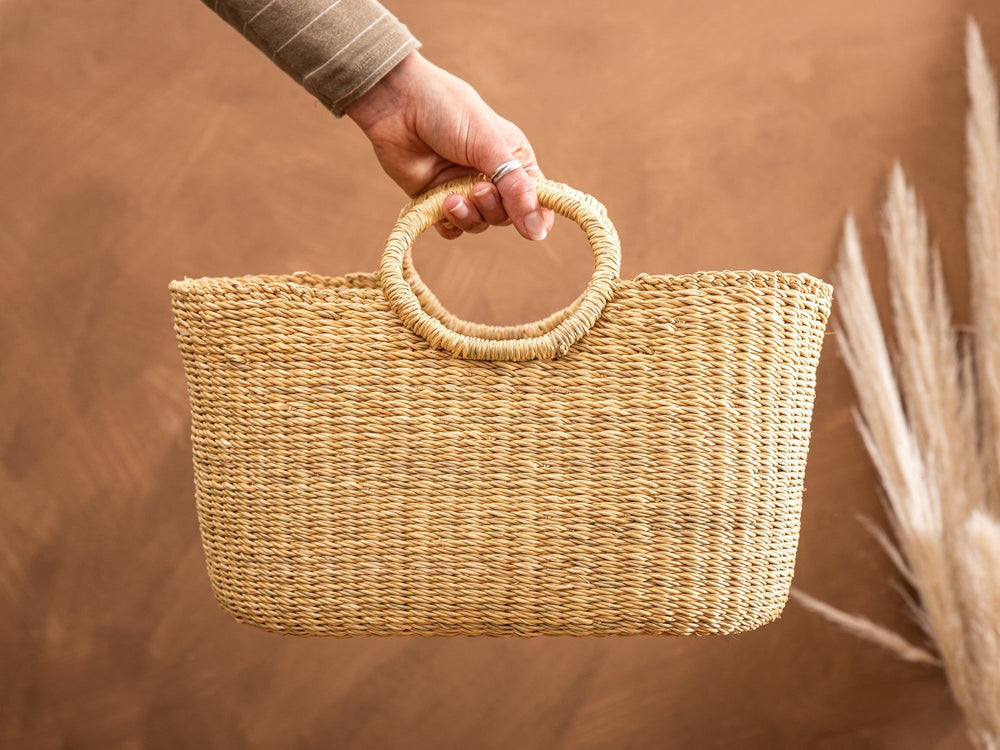 BUSUNU: Natural Woven Shopping Basket