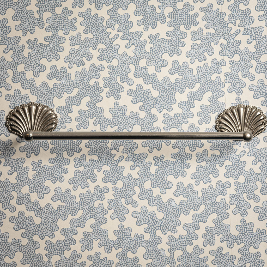 Shell Towel Rack, Polished Chrome