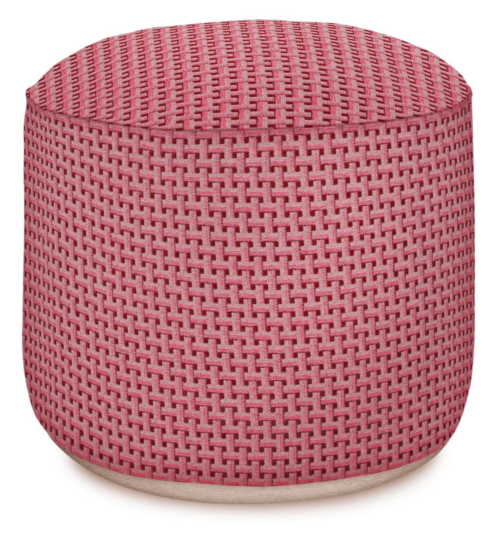 All-season Pouf Janis Bordeaux & Pink