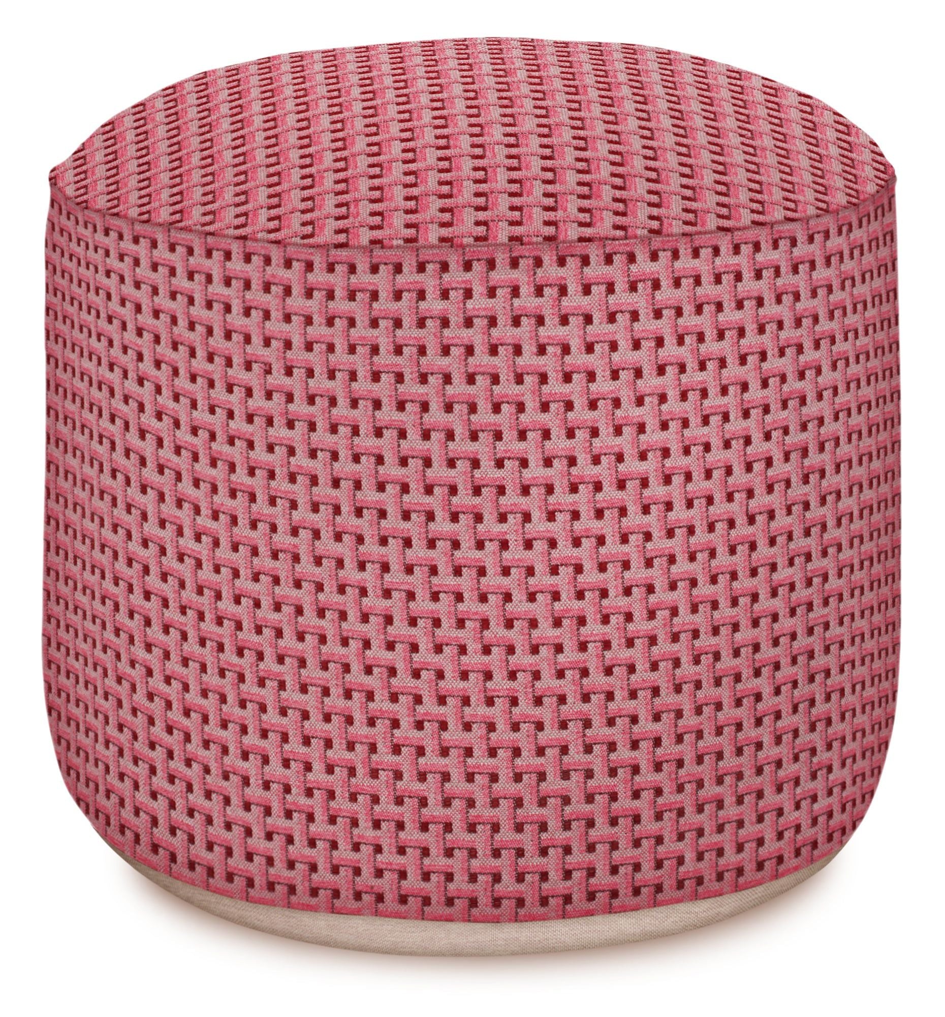 All-season Pouf Janis Bordeaux & Pink
