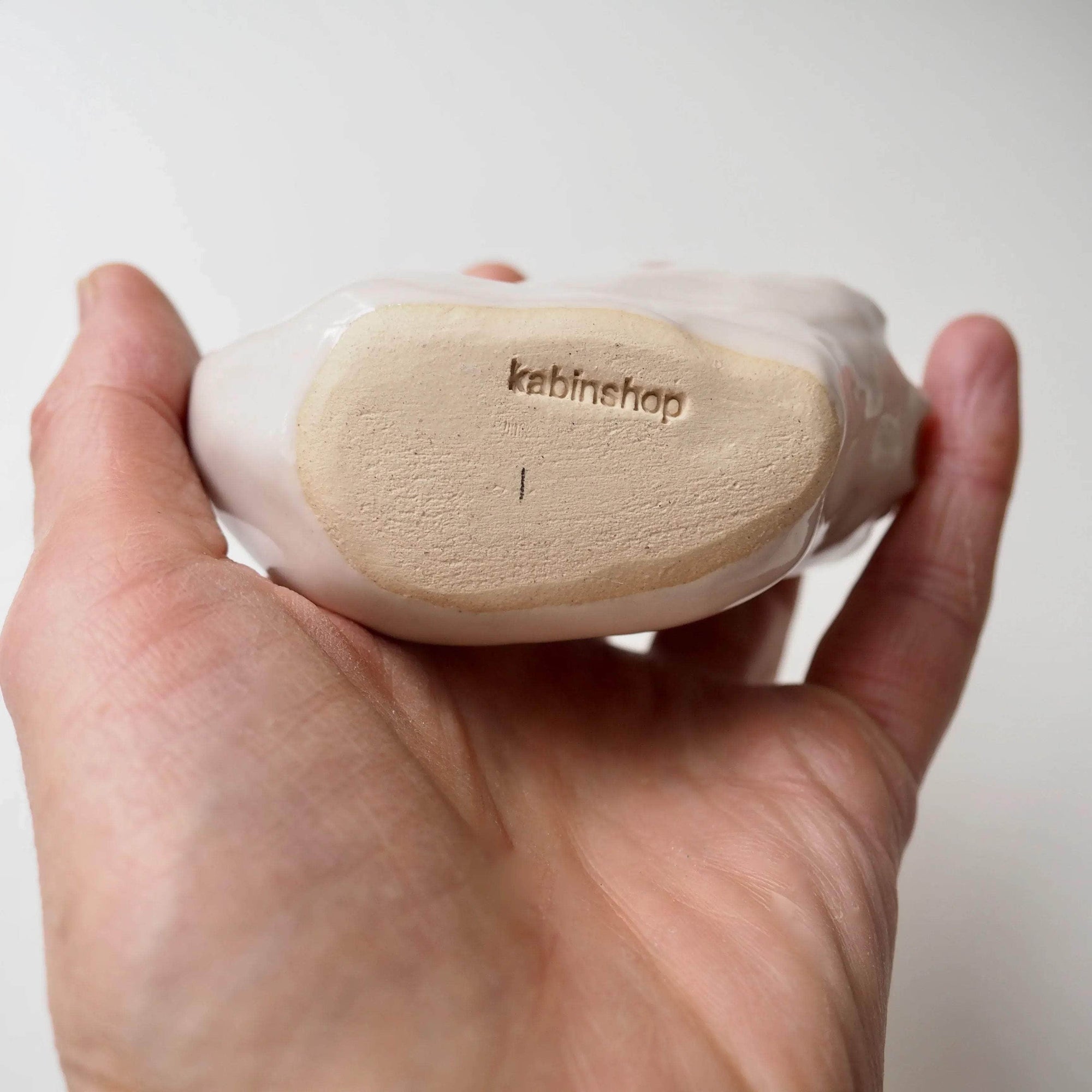 Handmade White Ceramic Small Swan Vase