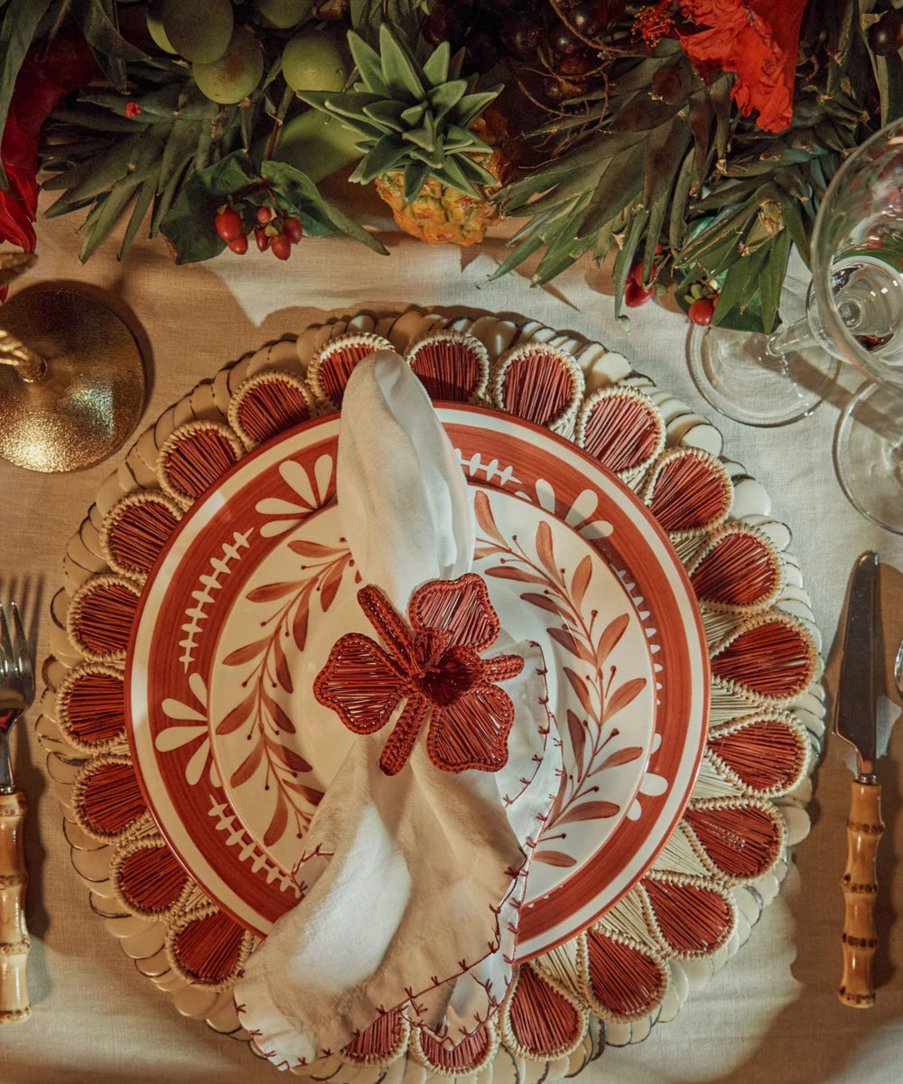 Orquidea Napkin Ring, Terracotta