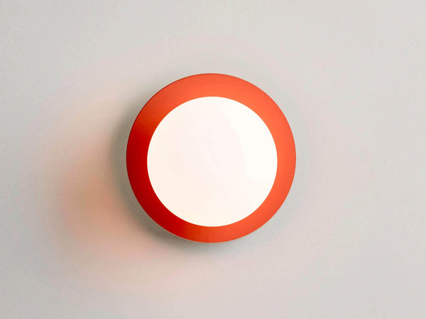 Peel orange opal disk wall light