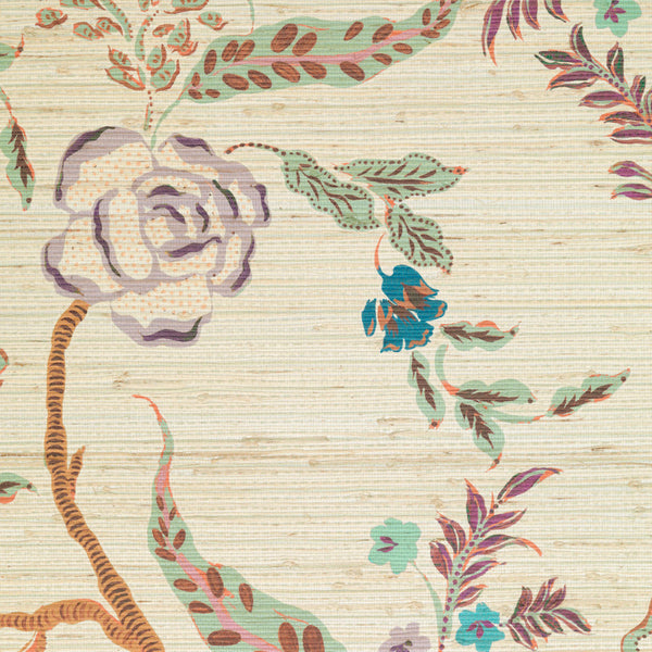 Eversley - Verdigris (Metallic Grasscloth Wallpaper)