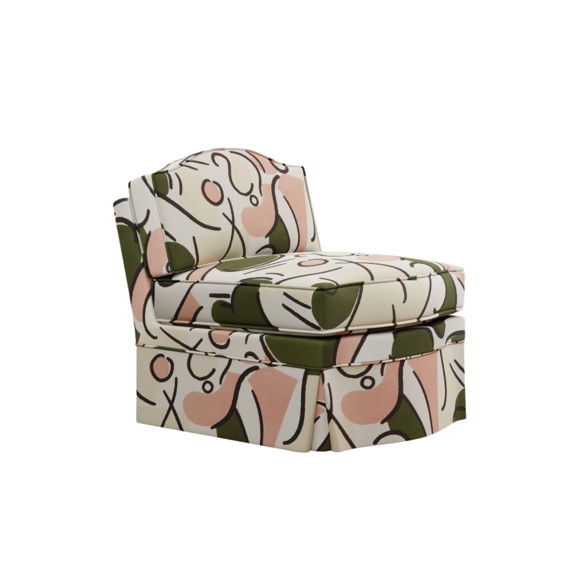 Felix Slipper Chair, Pesto