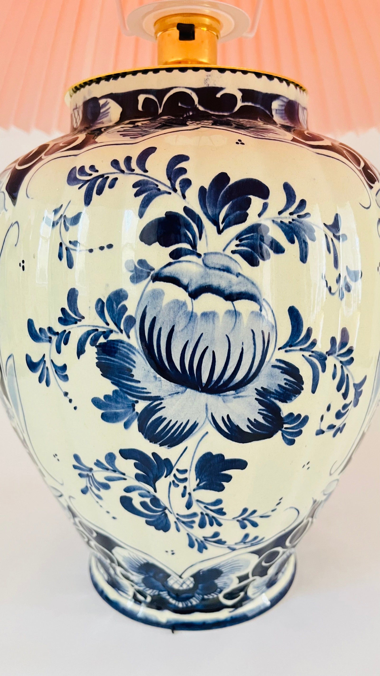 Antique Delft Table Lamp