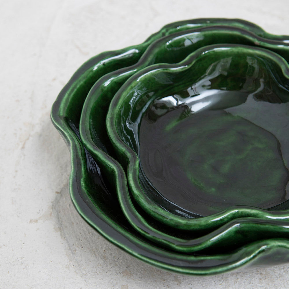 Green Tangier Serving Bowl Medium