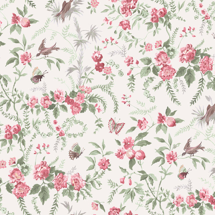 Wallpaper - Papillon Pink Moss
